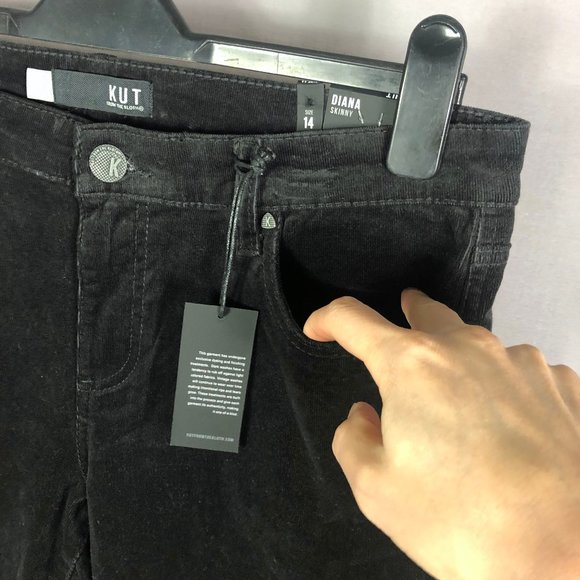Kut from the Kloth Diana Corduroy Relaxed Fit Skinny Jeans In Pebble Siz… - Picture 5 of 14